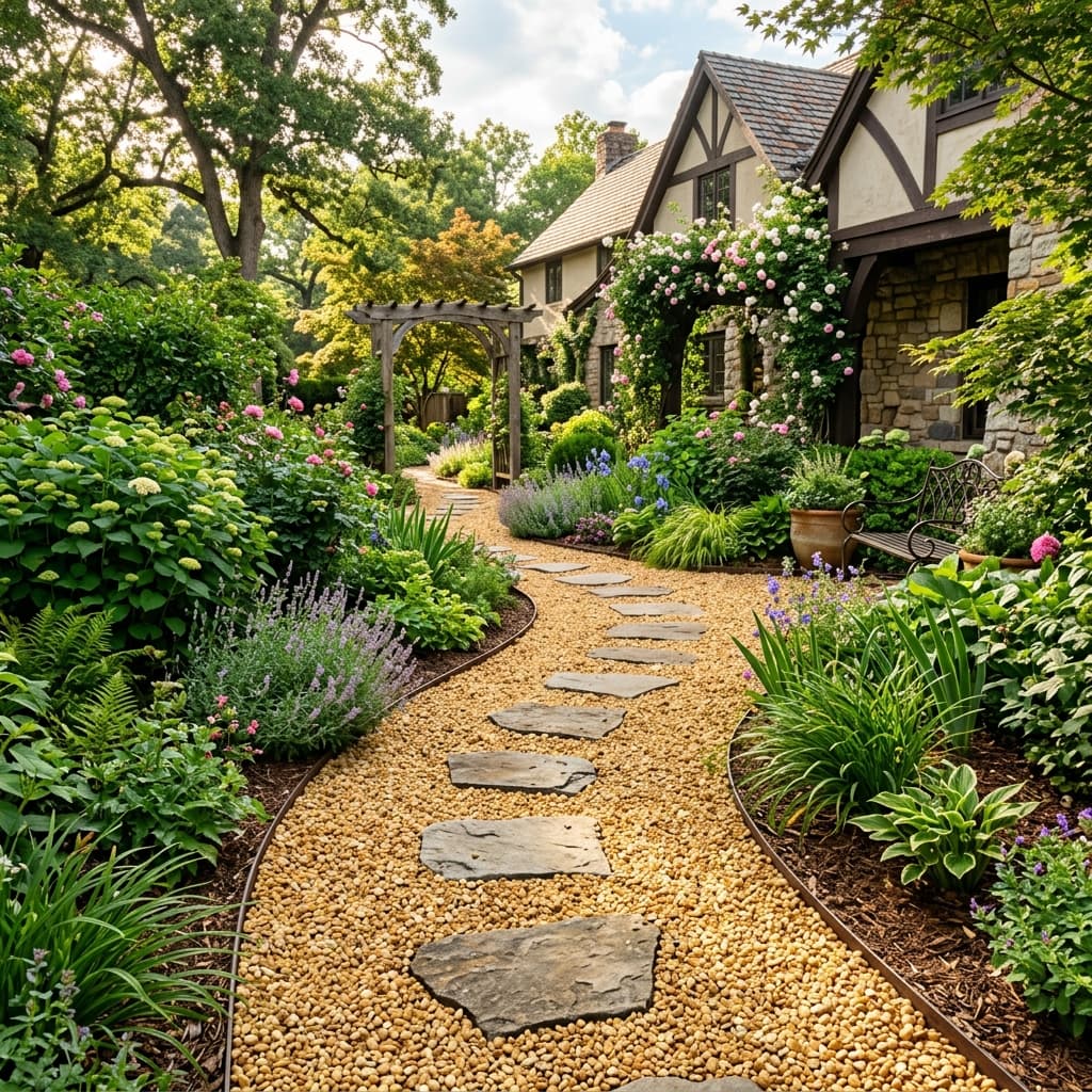 A finished gravel pathway delivered by MulchDash